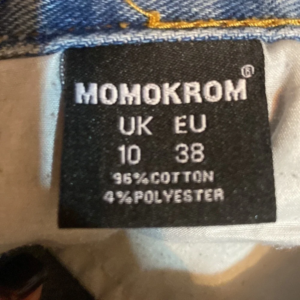 Momokrom Distressed Jeans - Raw Hem - Size 10 see measurements
